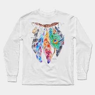 Watercolor feathers Long Sleeve T-Shirt